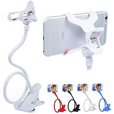 Cell Phone Holder,Universal Bedside Phone Stand,Lazy Bracket,Flexible Long Arms Clip