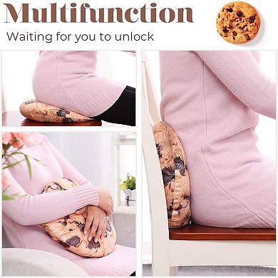 Round Throw Pillow 13.4 Inch Chocolate Cookie, 3D Digital Print Decorative