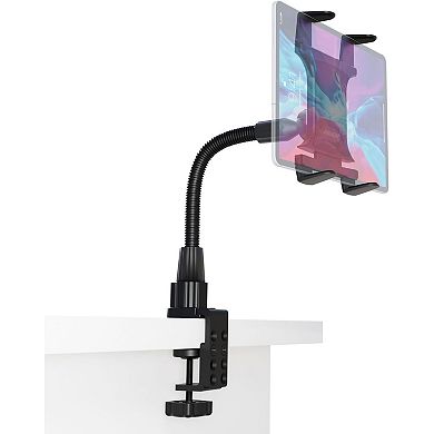 Heavy Duty Tablet Holder, 12-Inch Bendable Gooseneck Arm,Easy Install, Durable Support