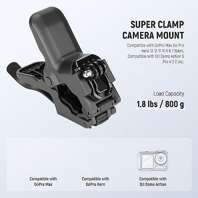 Flexible Clamp Mount Compatible with GoPro DJI Action Cameras,aw Flex Super Clamp Holder