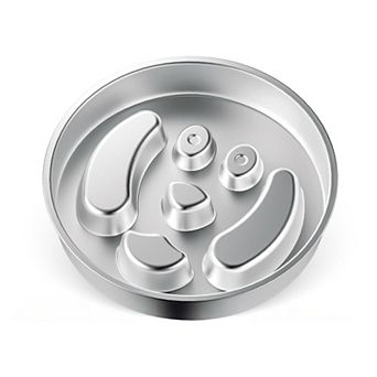 Stainless Steel Slow Feeder Dog Bowls Non-Slip Metal Dog Bowl for Large & Medium Breeds