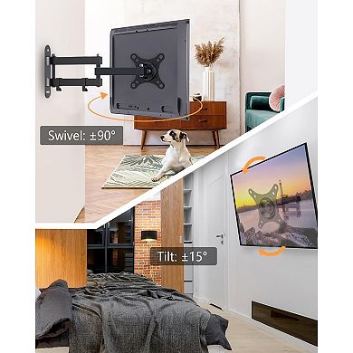 Full Motion TV Wall Mount Bracket for Most 13-32 Inch,360° Rotation