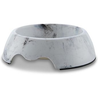 Marble Print Melamine Dog and Cat Food and Water Bowl, Non Skid Base,5.4 Ounce