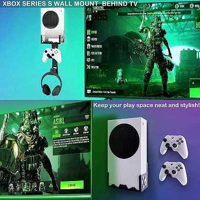 Steel Mount Includes DetachableController Holder and Headphone Stand NOT for Xbox ONE S