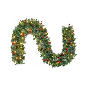 Pine Cone Christmas Garland With Lights