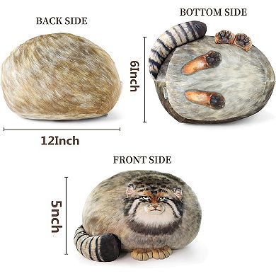 Steppe Cat Plush 30cm/12inch Pallas Cat Stuffed Animal, Cute Plushies, Soft Plush Pillow