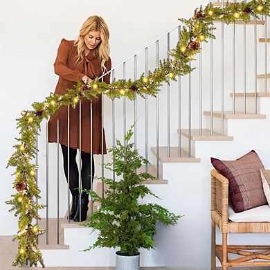 6-Ft Pre-Lit Evergreen Pine Christmas Garland