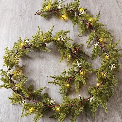 6-Ft Pre-Lit Evergreen Pine Christmas Garland