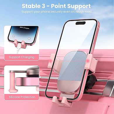 Phone Holder for Car, Car Mount Automobile Hands Free Cradle Air Vent