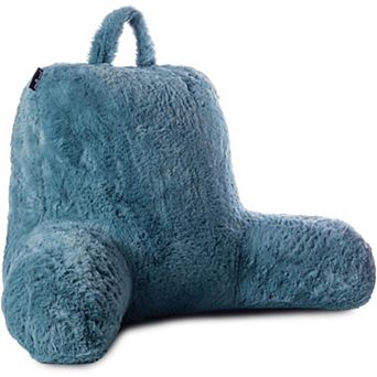 Reading Pillow, Sit Up Pillow, Back Rest Pillow, with Faux Fur, Removable Cover, 8x15 Inches