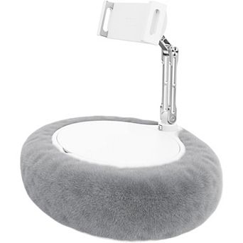 Pillow Stand Holder,Plush Mobile Phone Stand with a Snack Bowl with lid, for 4.7"-13"