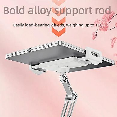 Pillow Stand Holder,Plush Mobile Phone Stand with a Snack Bowl with lid, for 4.7"-13"