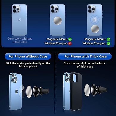 Magnetic Phone Holder for Car, Air Vent 360° Rotatable Cell Phone Holder Mount