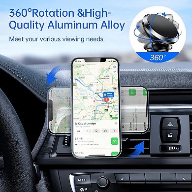 Magnetic Phone Holder for Car, Air Vent 360° Rotatable Cell Phone Holder Mount