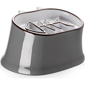 Slow Feeder Cat Bowl, Elevated Cat Food Bowl Tilted Design, Dog Slow Bowl No Black Chin