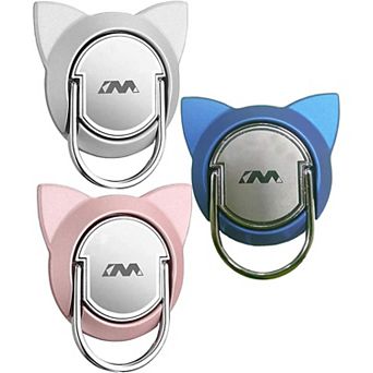Cat Phone Ring Holder for Magnetic Car Mount,Fonessary 360 Rotation Metal Phone Ring