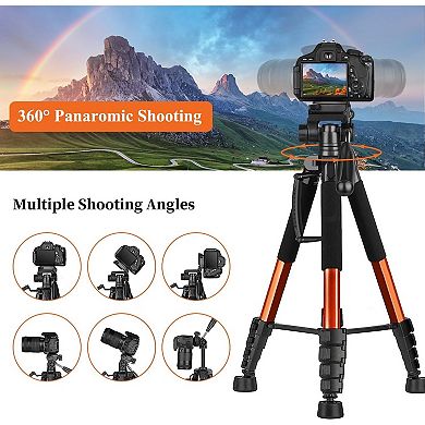 Camera Tripod for Cell Phone, Aluminum Professional Heavy Duty Camera Tripod Stand