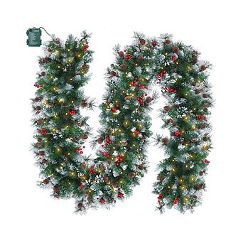 9-Ft Pre-Lit Christmas Garland With Lights