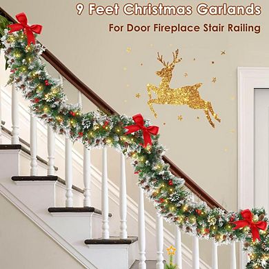 9-Ft Pre-Lit Christmas Garland With Lights