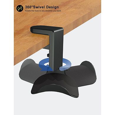 Headphone Holder Hanger Upgraded with Rotating Adjustable Clamp for Controller Headphones