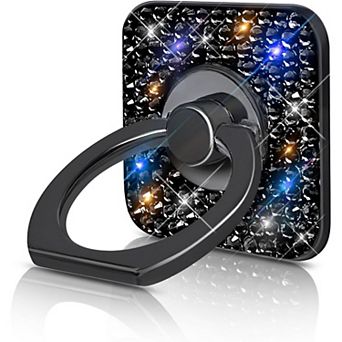 Bling Crystal Rhinestone Cell Phone Ring Holder Grip, 360°Rotation Finger Stand Kickstand