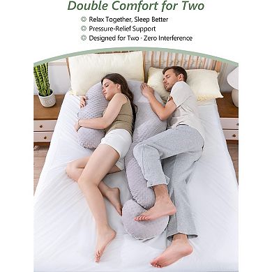 Question Mark Body Pillow for Adults & Couples, Dual-Sided Velvet Long Bolster Pillow