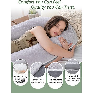 Question Mark Body Pillow for Adults & Couples, Dual-Sided Velvet Long Bolster Pillow