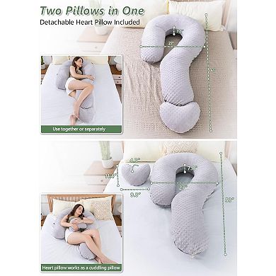 Question Mark Body Pillow for Adults & Couples, Dual-Sided Velvet Long Bolster Pillow