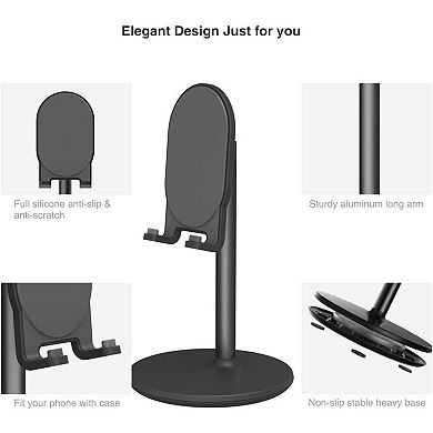 Phone Stand for Desk, Adjustable Cell Phone Holder for Desk
