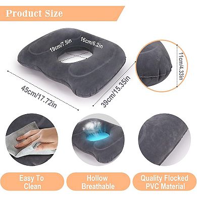 Inflatable Hemorrhoid Pillows, Donut Pillow for Tailbone Pain, Adjustable Inflatable Seat