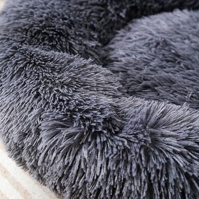 Donut Dog Bed Cat Bed Fluffy Calming Pet Bed Dog Round Bed Cat Round Bed Warm