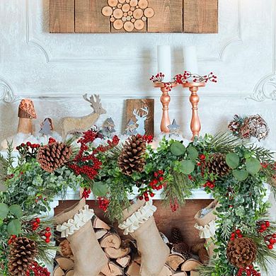 Artificial Eucalyptus and Pine Christmas Garland