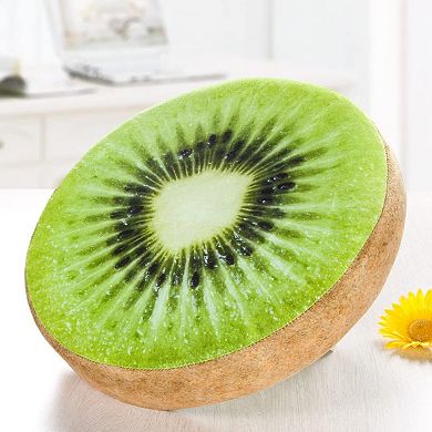 Round Throw Pillows 14 Inch, 3D Print Decorative Plush Funny Fruit Stuffed Cushions Seat Pad