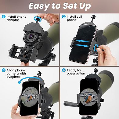 Smartphone Adapter Mount Regular Size - Compatible with Binoculars, Monoculars