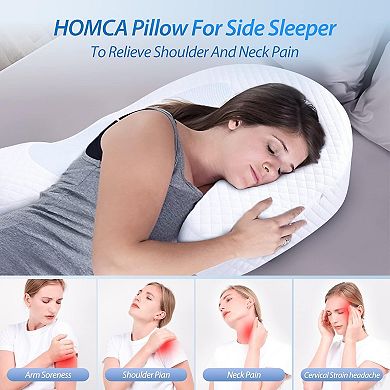 Side Sleeper Pillows for Adults, Memory Foam U Shaped Pillows for Neck Pain Relief