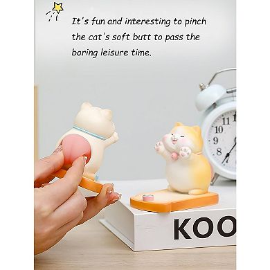 Cute Cat Phone Holder - Cellphone & Tablet Stand, Desk Accessory for Bedroom & Office