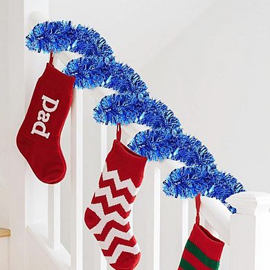 33-Ft Blue Metallic Christmas Tinsel Garland