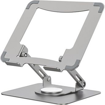 Laptop Stand with 360° Rotating Base, Adjutable Height Muti-Angle, Foldable Laptop Mount