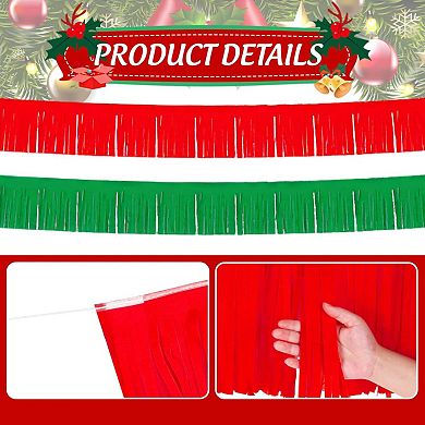 Red Green Tassel Garland For Christmas