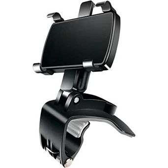 Car Phone Mount, 360° Rotatable ABS Auto Rearview Mirror Cellphone Bracket Clip