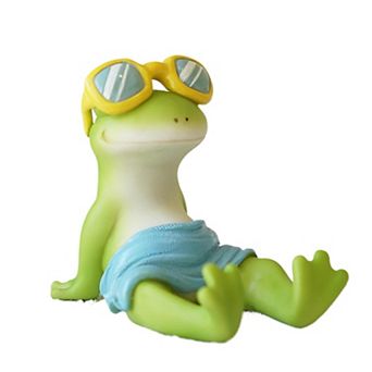 Cute Frog Phone Holder with 6 Anti-Slip Pads, Resin Cell Phone Stand Animal Phone Holder