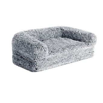 Foldable XXL Dog Bed for Large Sized Dog, 54"x38"x7.5" Faux Fur Fluffy Pet Couch Bed