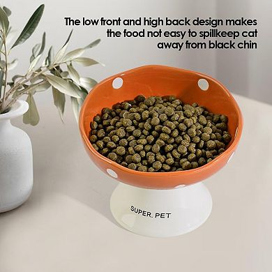 Cat Bowls, Tilted Raised Pet Dish Anti Vomit Kitten Bowl for Indoor Cats