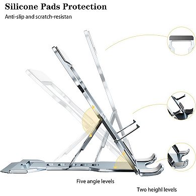 Phone Stand for Desk, Adjustable Cell Phone Stands, Foldable Metal Phone Stands
