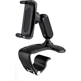 Car Phone Holder Dashboard, 180 Rotary Clip-on Navigation Stand, Multifunctional Phone Holder