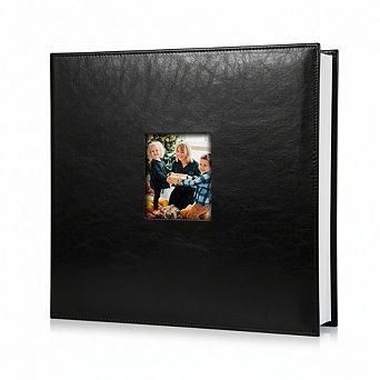 Leather Family & Wedding Photo Album with Large Capacity and Acid-Free Pages for Lasting Memories