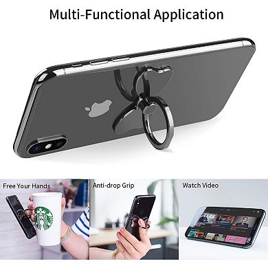 Metal Cell Phone Finger Ring Stability Holder Back Stand Collapsible, 360 for iPhone