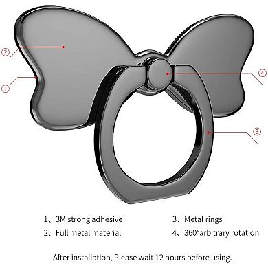 Metal Cell Phone Finger Ring Stability Holder Back Stand Collapsible, 360 for iPhone