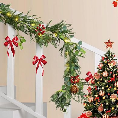 Battery Operated Christmas Garland With Berries