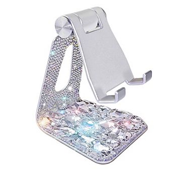 Bling Crystal Phone Stand for Desk,Glitter Adjustable Cell Phone Holder, Desktop Holder